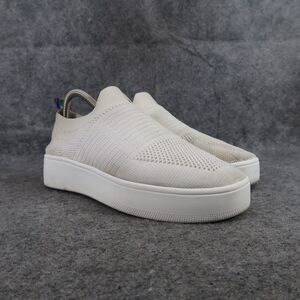 Steve Madden Shoes Womens 7 Sneakers Slip On Casual Fashion Knit White Platform